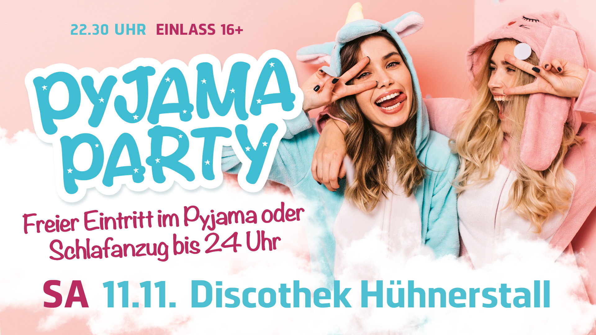 Pyjama Party Discothek H Hnerstall